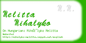 melitta mihalyko business card